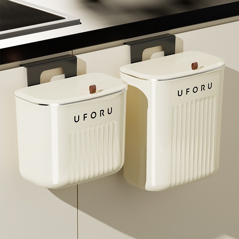 厨房垃圾桶挂式家用带盖橱柜门厨余收纳桶壁挂厕所卫生间夹缝纸篓,家庭/个人清洁工具,垃圾桶,淘宝优惠券,粉丝福利购,淘宝优惠卷