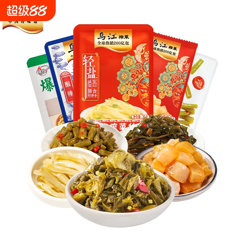 乌江榨菜萝卜海带丝豇豆30g多规格下饭菜咸菜开袋即食小菜图片
