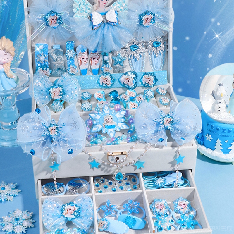 ▶冰雪公主女孩发饰礼盒儿童礼物