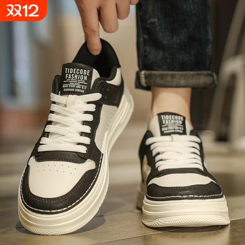 厚底春季男鞋韩版鞋子男款透气百搭新款小白鞋运动休闲平板鞋潮鞋