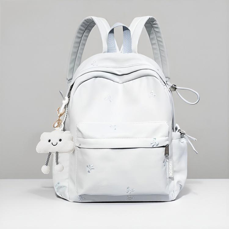 伊布古奇蝴蝶结轻便书包女学生小清新简约百搭双肩包森系少女背包