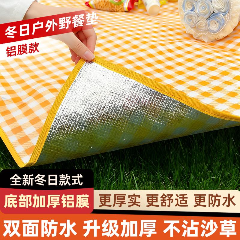 户外野餐垫防潮垫加厚户外露营垫帐篷地垫沙滩垫子便携野炊防水
