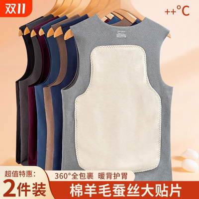 男士加绒加厚德绒2025新款上衣保暖背心打底衫秋冬季男款无痕内衣