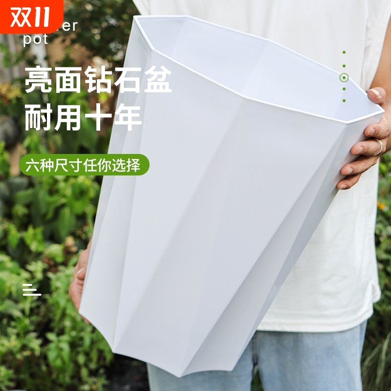 塑料简约盆栽天堂鸟大口径花盆