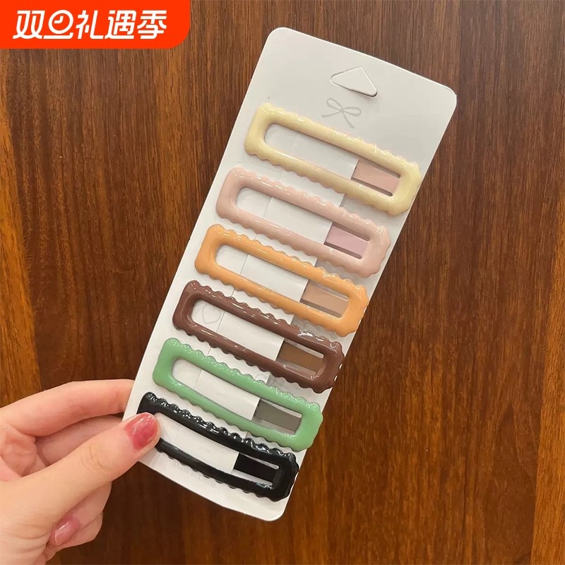 简约波浪新款bb夹发夹女2025新款高端前额侧边刘海夹碎发卡子头