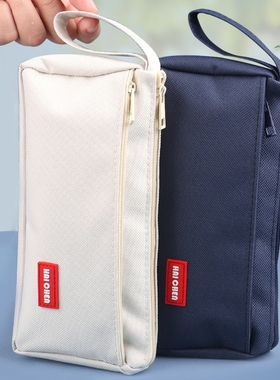 笔袋男孩小学生铅笔袋文具袋儿童女孩大容量简约帆布文具收纳袋ins高颜值女生男生铅笔盒文具盒初中生笔盒