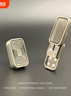 edc解压玩具推牌机械无限位减压神器手指尖陀螺黑科技金属啪啪币