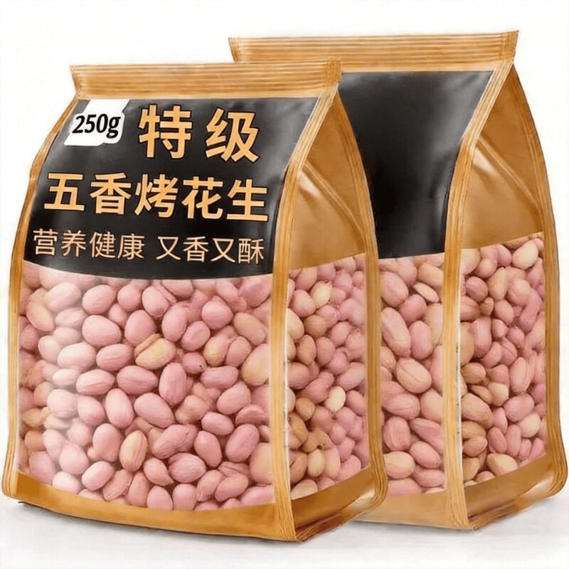 五香烤花生花生米新货山东特产烤熟蒜香奶香下酒菜粒新鲜健康零食