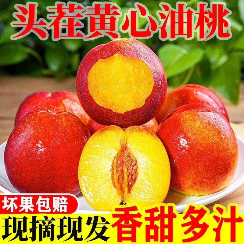 【超甜】正宗黄肉油桃脆甜多汁桃子软硬两吃新鲜水果当季新鲜整箱