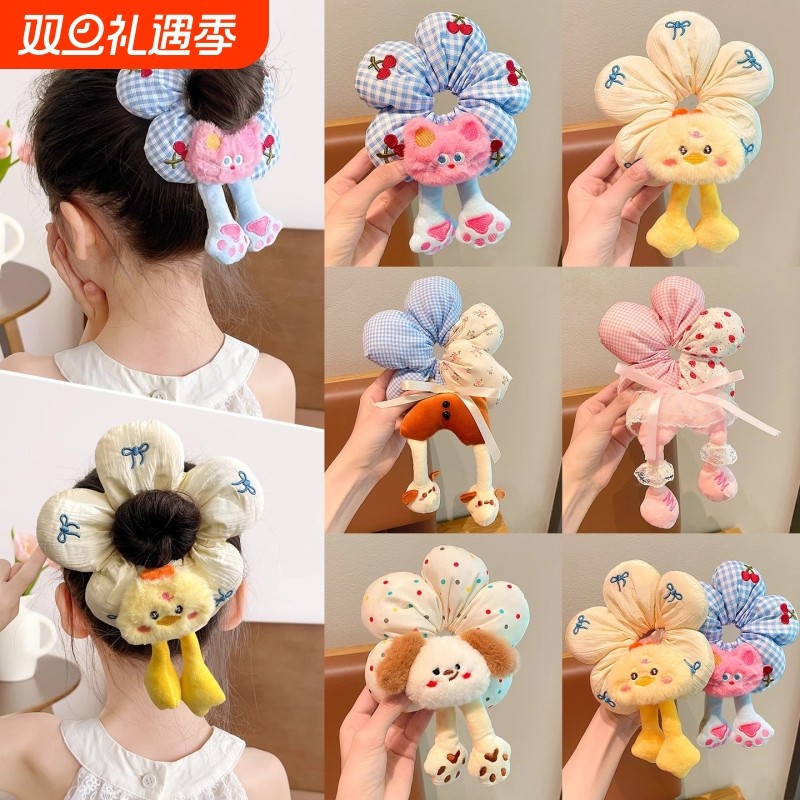 2025新款卡通屁股大肠发圈女儿童可爱头花头饰女孩丸子头扎发发绳
