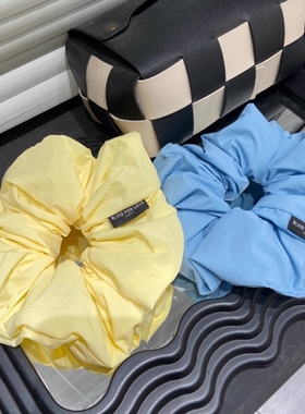 E4163 奶乎泡芙~奶油色云朵大肠发圈女高级感丸子头发饰女超大号