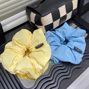 E4163 奶油色云朵大肠发圈女高级感丸子头发饰女超大号 奶乎泡芙