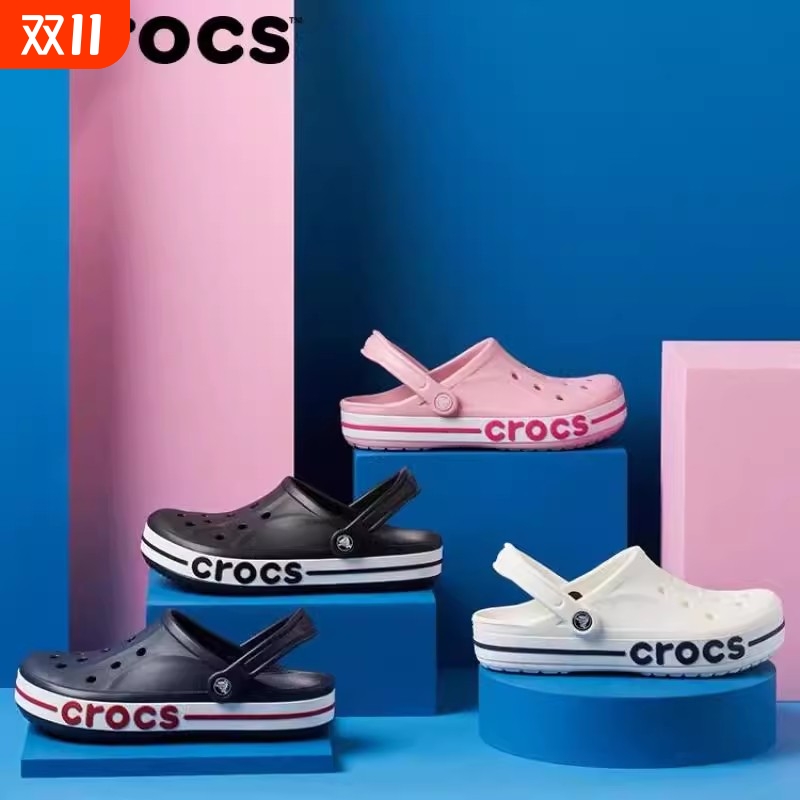 卡骆驰贝雅白洞洞鞋网红懒人