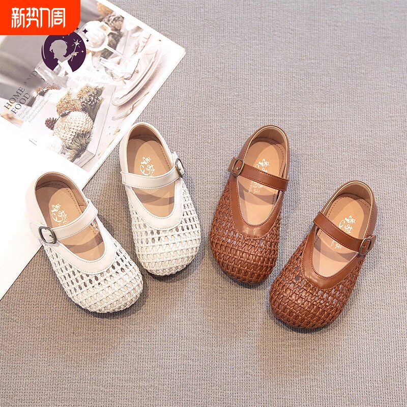 女童凉鞋2025新款夏季儿童鞋子女宝公主鞋夏款女孩小皮鞋镂空单鞋