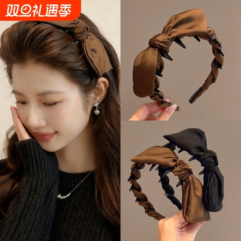 秋冬蝴蝶结发箍女高颅顶2025新款日常外戴发带洗脸头箍压发卡头饰