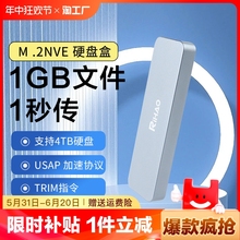 日灏m.2固态硬盘盒子nvme转typec外接sata读取移动m2通用ssd雷电3