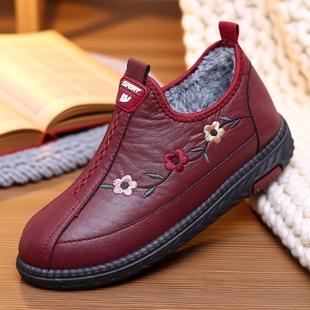 老北京棉鞋女冬季加绒防水保暖加厚布鞋老太太防滑奶奶老人妈妈鞋