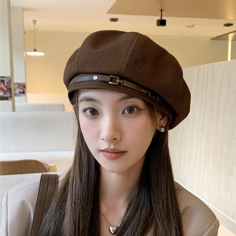 2026新款贝雷帽子女春秋季日系八角帽休闲百搭网红画家帽报童帽潮