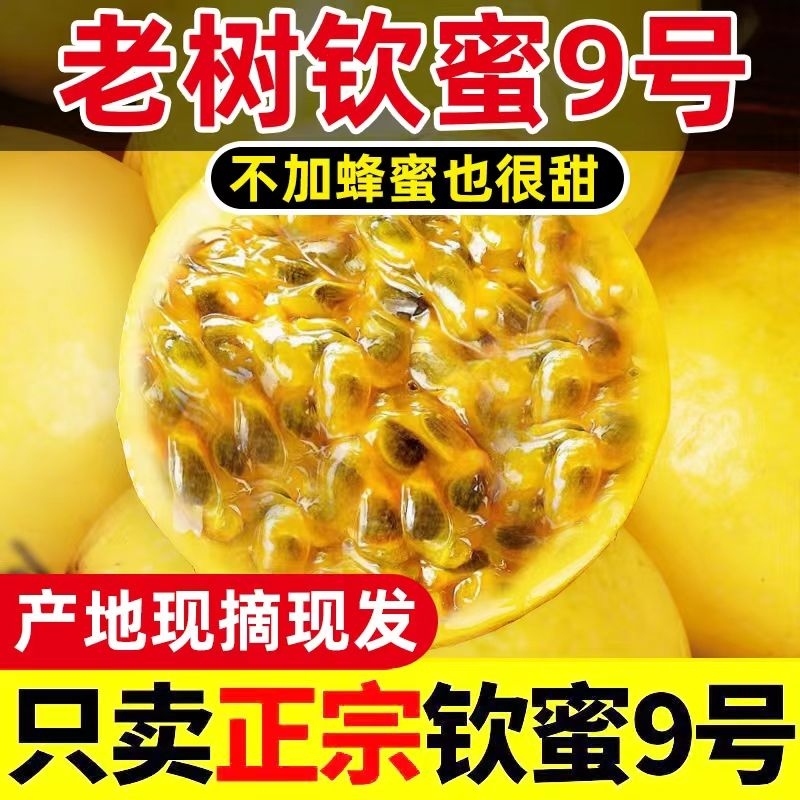 黄金百香果钦蜜9号1斤大果包邮白香果新鲜水果当季整箱原浆黄金果