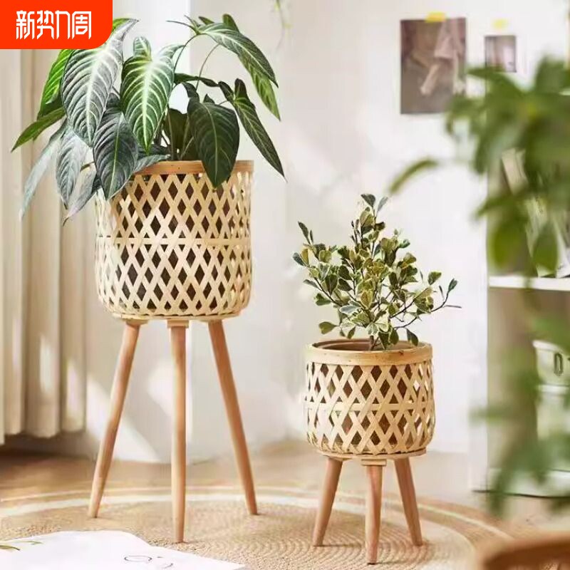 北欧ins木质落地花架盆栽支架户外花盆架花盆增高花架子室内家用