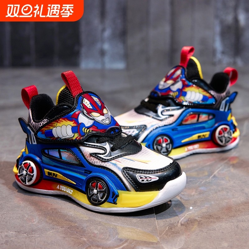 SU7跑车款儿童运动鞋发光