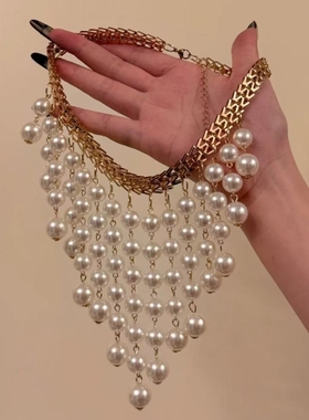 「珠帘旧梦」法式复古多流苏串珠项链高级感轻奢小众夸张锁骨链女