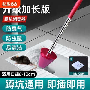 厕所蹲便器防臭堵臭器卫生间蹲坑防蹲厕洞塞卫生间便池堵孔塞神器