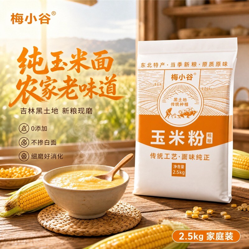 东北粗粮面粉新米大黄米杂粮粉小米玉米农家自产黄米面米粉食用