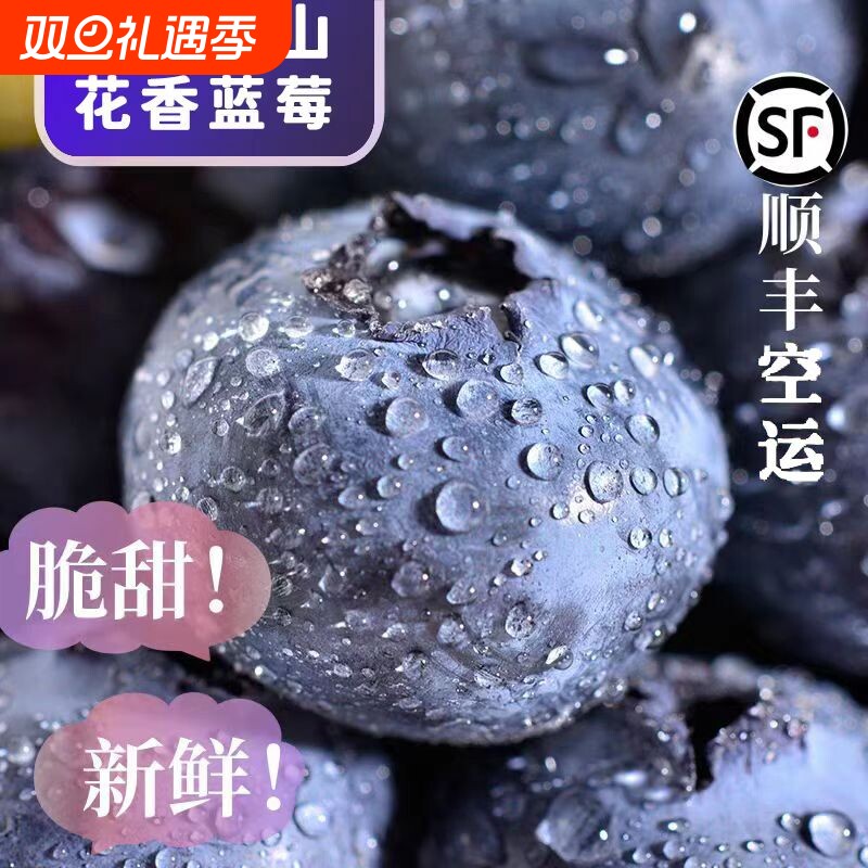 顺丰云南高山蓝莓鲜果原生态当季新鲜4盒500g大果花香现摘优选