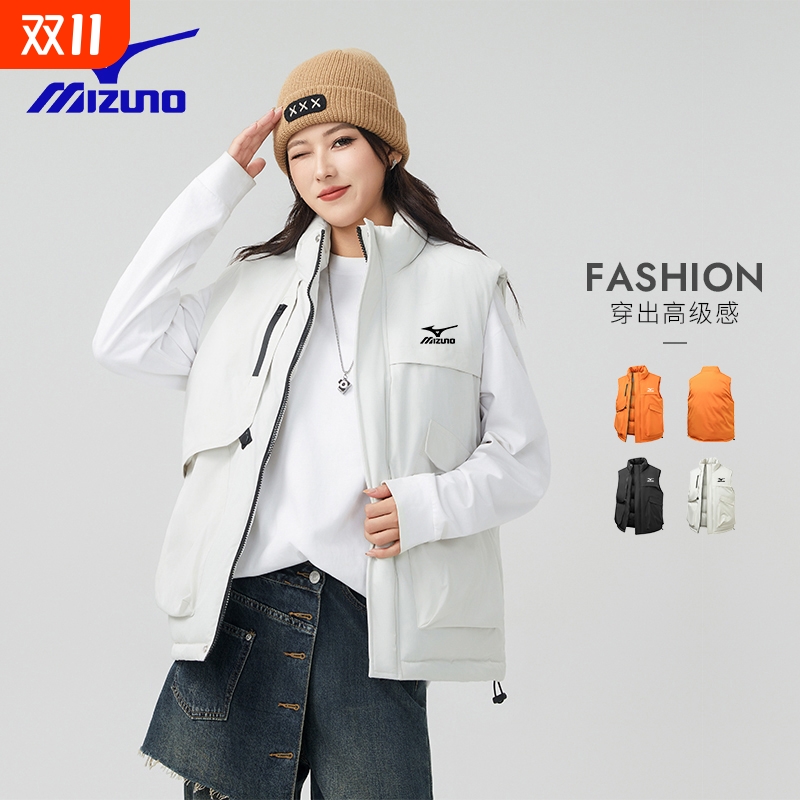 mizunowave马甲棉服冬季2025新款春秋美津濃坎肩背心外套潮户外