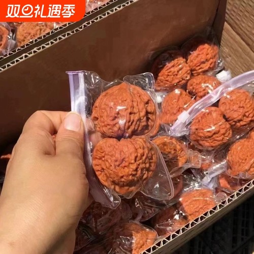 精品文玩核桃狮子头四座楼官帽球盘盘玩核桃手把件小众麒麟纹包浆