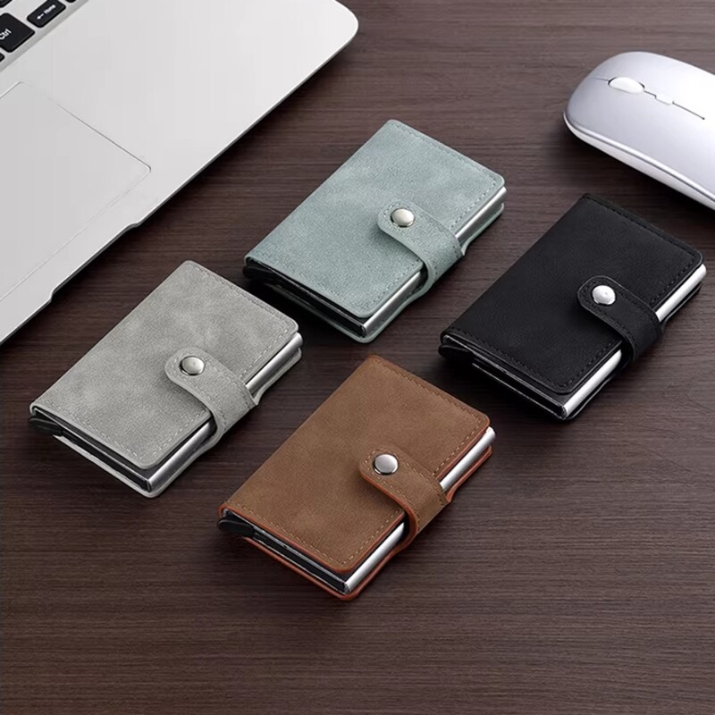 新款商务便携卡包男士时尚卡盒金属卡夹简约女证件银行卡驾驶证套