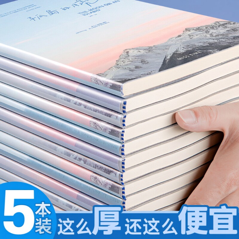 本子笔记本2025年高颜值胶套本b5新款大学生笔记专用本记事本专