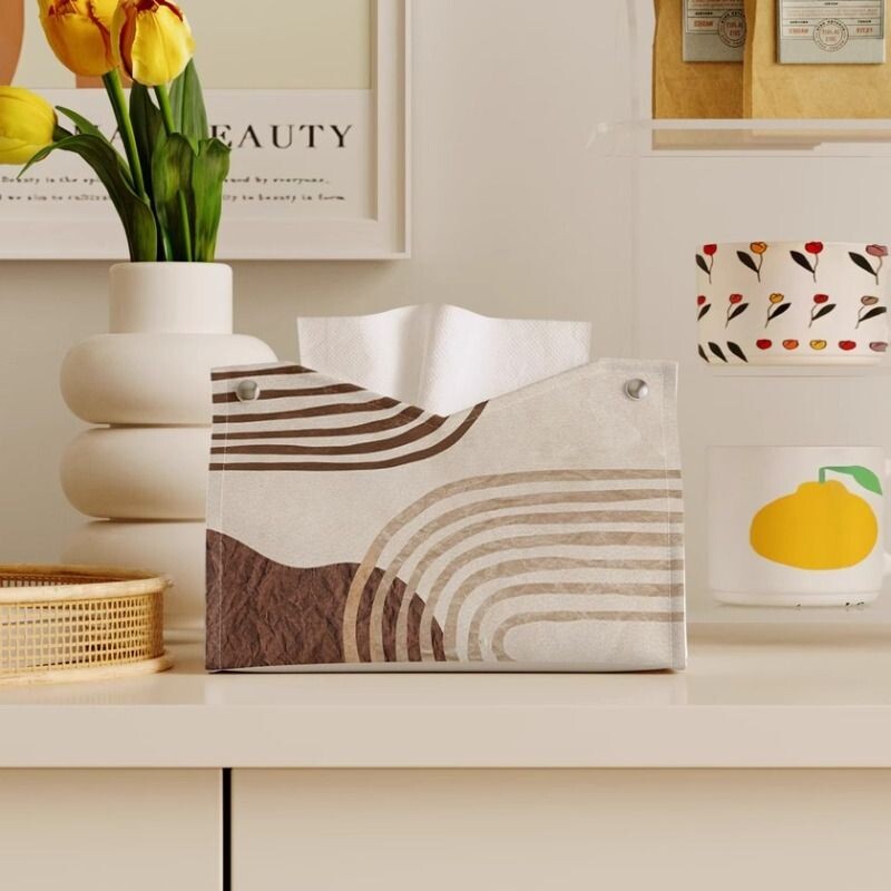 现代轻奢奶油风纸巾盒可爱创意抽纸盒皮质轻奢家用客厅餐桌抽纸盒