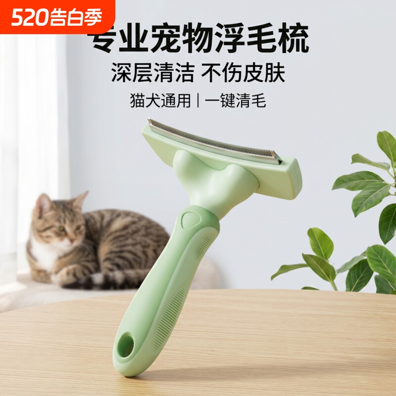 宠物狗梳子狗毛清理梳毛神器金毛大型犬专用刷去浮毛狗狗用品大全