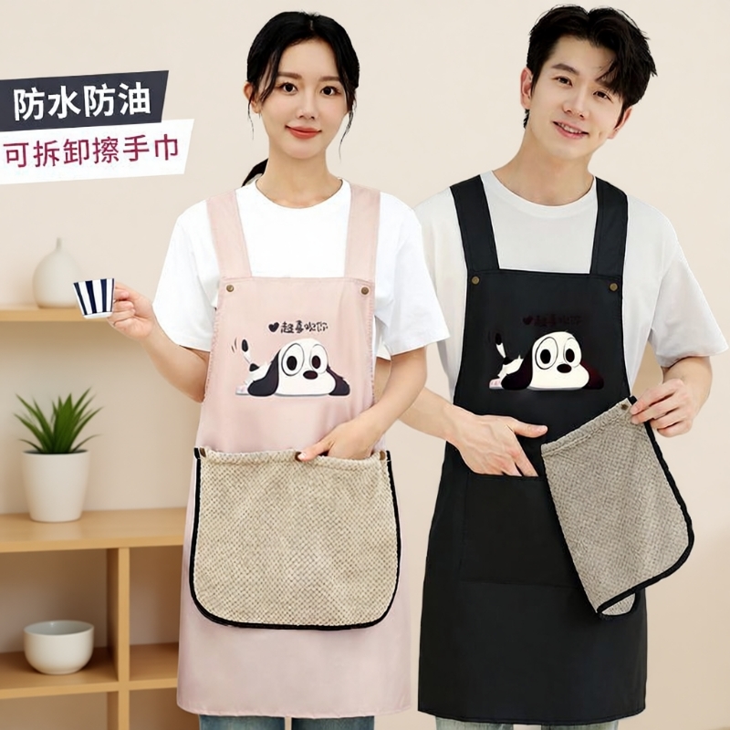 围裙2025新款家用厨房防水防油做饭工作服女围腰餐饮上班专用薄款