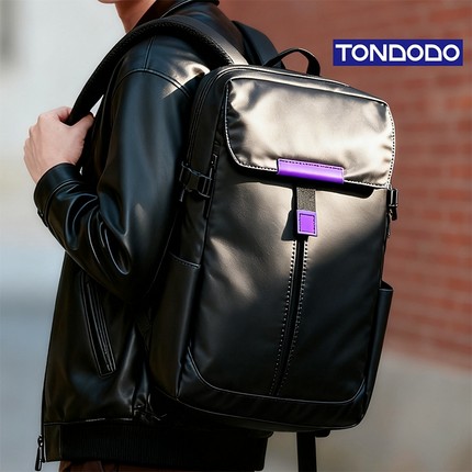 双肩包通勤男士高级感气囊防震笔记本电脑包大容量户外骑行旅行包