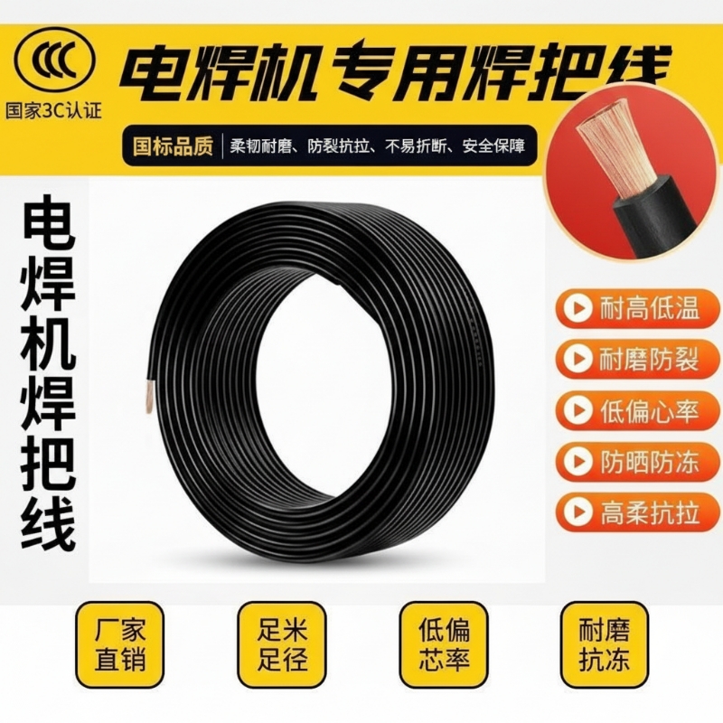 家用电焊机焊把线国标铜包铝