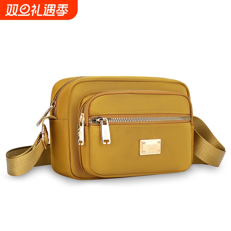 2024年新款牛津布妈妈包中年单肩包婆婆时尚多层大气帆布包女斜挎