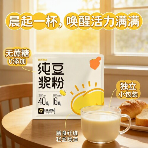 原味纯豆浆粉非转基因独立小包装高蛋白冲泡冲饮早餐即饮茉莉布丁