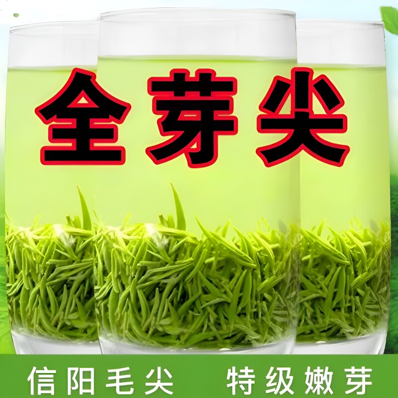 嫩芽2026信阳纯毛尖明前特级绿茶高档新茶叶浓香型礼盒装原产产地图片