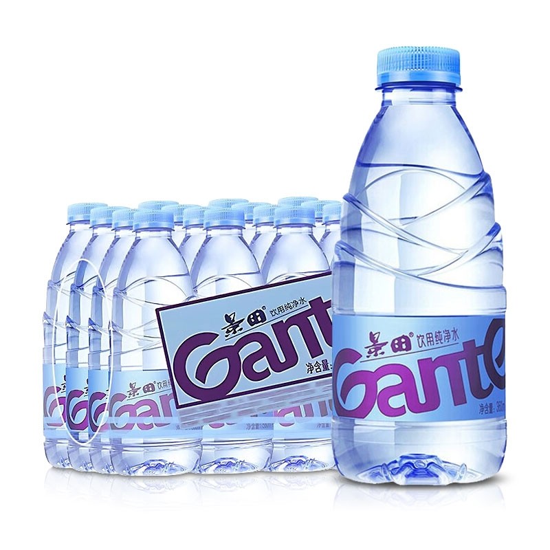 景田饮用纯净水360ml*24瓶整箱包邮小瓶水非矿泉水饮用水特批价