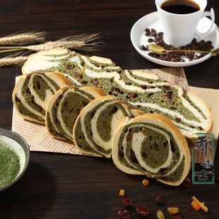 乔博士升级版 糕点营养早餐旅行食品 全麦抹茶大列巴橙丁蔓越莓俄式