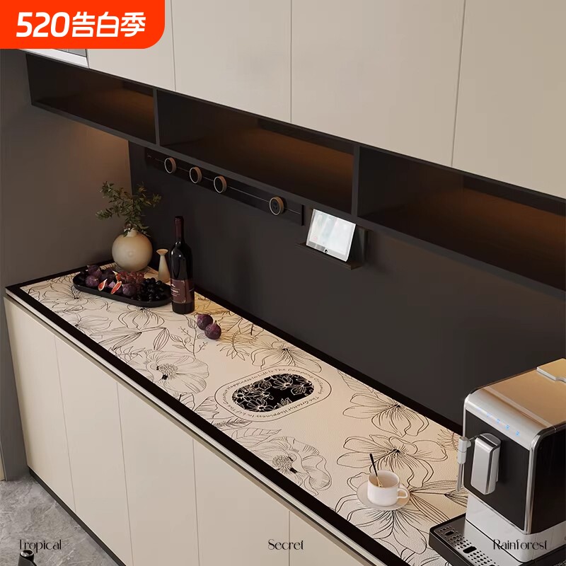 轻奢高级感电视柜餐边柜桌垫台面保护垫鞋柜防脏玄关桌布垫子桌面