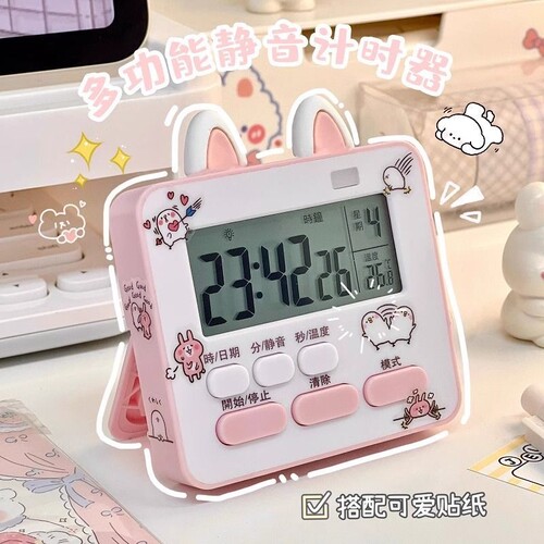 计时器学生定时器迷你桌面闹钟厨房倒计时提醒器可爱静音多功能