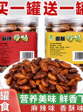 麻辣香酥蚕蛹香辣油炸脆五香蚕蛹开即食小吃下酒菜蝉蛹特色食用