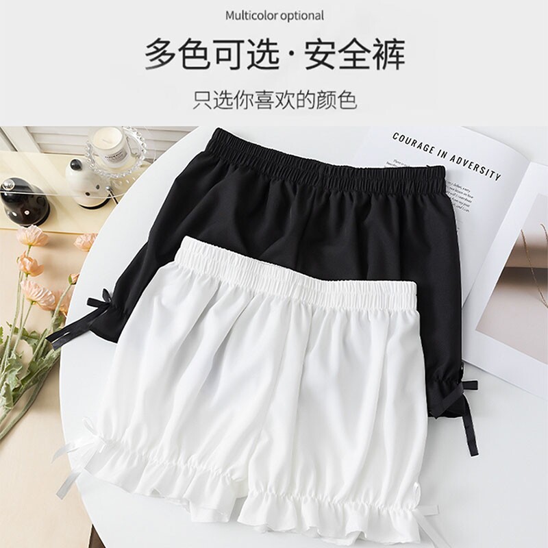 安全裤女夏季薄款防走光jk洛丽塔南瓜打底裤外穿宽松灯笼裙子短裤