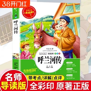 呼兰河传绘本版三年级下必读课外书萧红著正版原著小学生儿童文学阅读山东出版社冰心散文集昆虫备忘录星星小时候宝葫芦故事书目