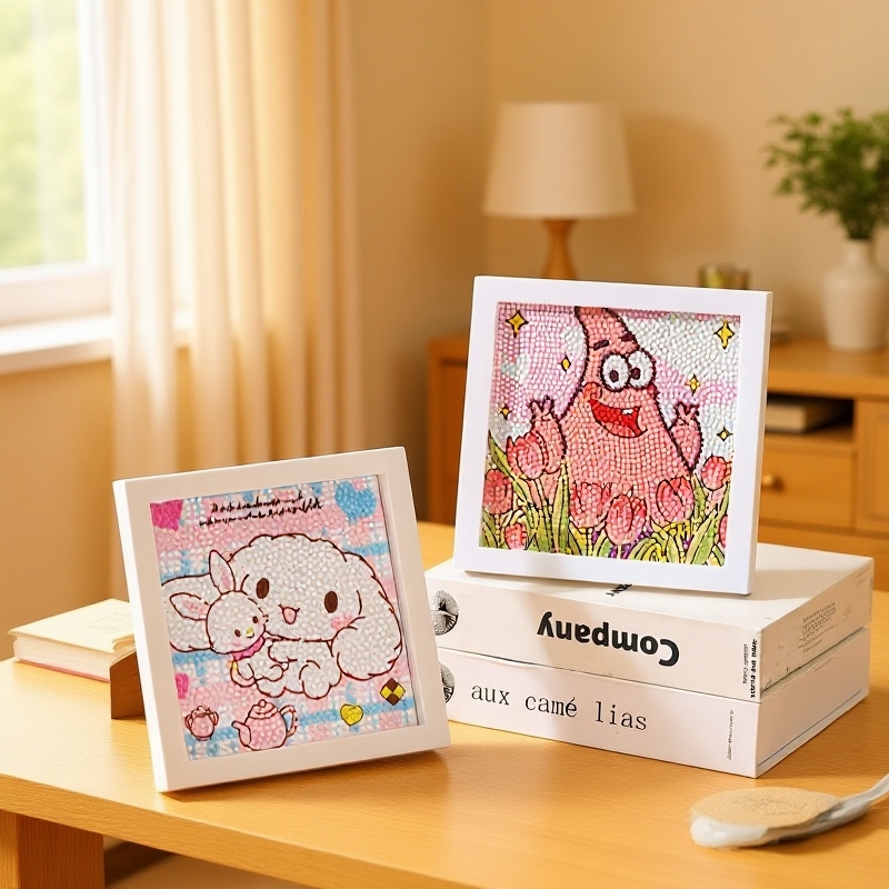 钻石画手工diy点钻粘贴画儿童玉桂狗满钻制作女孩闺蜜大号