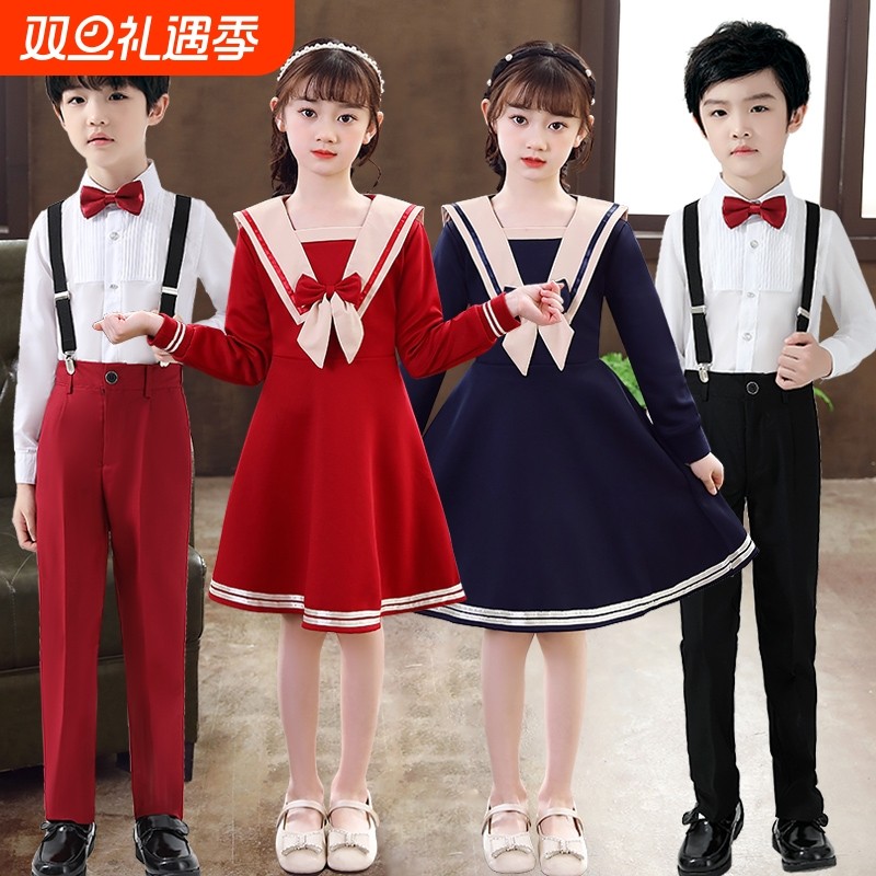 儿童合唱演出服学生朗诵表演服装